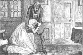 Great Expectation, chapter 49, Miss Havisham begging to be forgiven, by F.A. Fraser