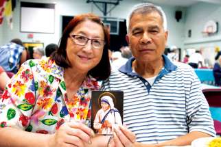 Hedley Morris and his wife, Teresa, have a strong devotion to St. Teresa of Calcutta. They participated in Mass and a banquet in honour of her feast day at Corpus Christi Parish in Vancouver.