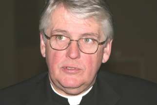 Photo of CCCB president Bishop Douglas Crosby of Hamilton, 2009.