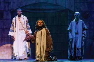 Peter and Jesus in a scene from the 2017 Passion Play. 