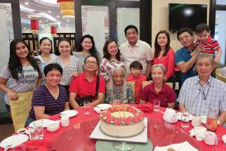 The Tsoi-Ko Din family celebrate grandmother Concepcion Ko Din’s 90th birthday.