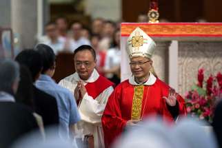 Pope Francis has sent condolences and a blessing to the Hong Kong Diocese following the Jan. 3 death of Bishop Yeung Ming-cheung, 73. Bishop Yeung is pictured in a 2017 photo. 