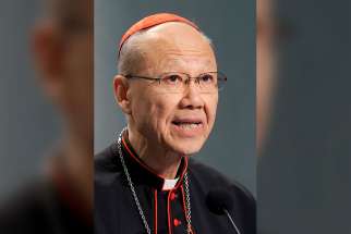 Pope Francis has accepted the resignation of Cardinal John Tong Hon, pictured here from 2012, as bishop of Hong Kong. Coadjutor Bishop Michael Yeung Ming-cheung, 70, succeeds the cardinal as head of the diocese, the Vatican announced Aug. 1.