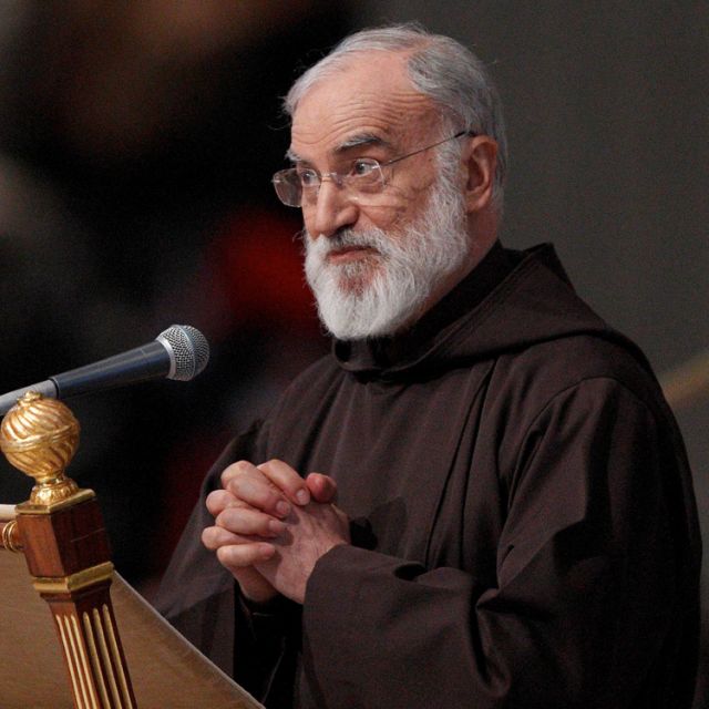 Capuchin Father Raniero Cantalamessa preaches to the pope and top Vatican officials on the Fridays of Advent and Lent.