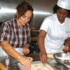 Celebrity chef Christine Cushing baking with Ria, a 20-year-old chef-in-training.