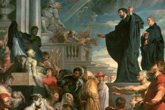 The miracles of St. Francis Xavier, oil on canvas by Peter Paul Rubens, 1618