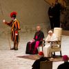 Pope Benedict XVI leads his general audience in Paul VI hall at the Vatican Feb. 13. The pope surprised the world Feb. 11 by announcing that he no longer has strength to exercise his ministry and will retire at the end of the month.