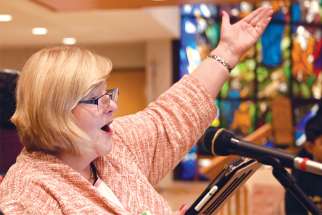 Kathy Irvin sees her role as cantor as inviting the assembly to be the singers of the Mass.