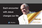 This is one of the billboards launched by the Diocese of London featuring one of Pope Francis&#039; inspirational tweets.