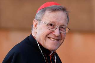 German Cardinal Walter Kasper, pictured in a Feb. 21 file photo, is a proponent of changing church law to allow divorced and civilly remarried Catholics to receive Communion. 