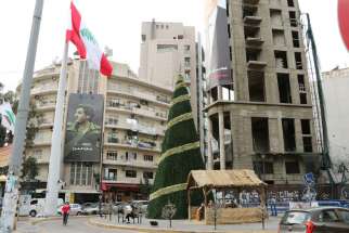 Amid the turmoil in the Middle East and persecution of Christians in surrounding countries, the Christmas spirit is evident in Lebanon: sparkling lights, decorated trees and even mangers in public places.