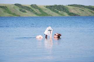 The high level of minerals in Saskatchewan’s Little Manitou Lake has made it a virtually unsinkable destination for floaters.