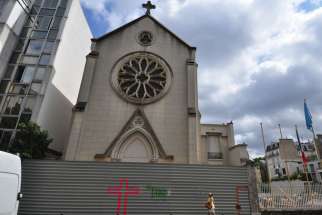 St. Rita’s Church in Paris was shut down recently and awaits demolition. This photo was taken on July 14, 2015. 