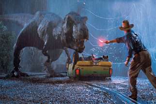 A scene from the Jurassic Park film, 1993. 
