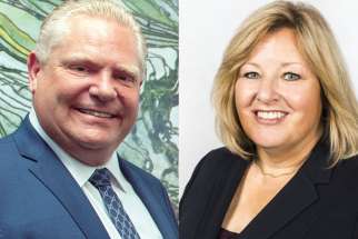 Premier Doug Ford and Education Minister Lisa Thompson
