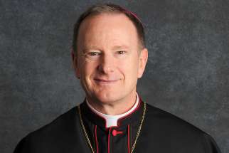 Bishop Michael C. Barber of Oakland, Calif., is pictured in a June 24, 2013, photo. The diocese has released the names of 45 priests, deacons and religious brothers who officials say are &quot;credibly accused&quot; of sexually abusing minors.