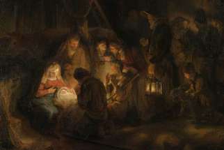 The Nativity, 1646, by Rembrandt 