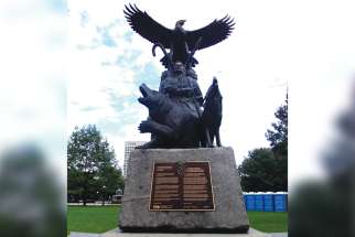 The National Aboriginal Veterans monument in Ottawa honours the contributions of Canadian Indigenous people who have served in the military.