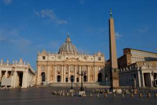 St. Peter&#039;s Basilica is pictured at the Vatican.