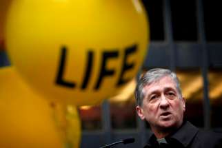 Chicago Cardinal Blase J. Cupich, pictured in a Jan. 18, 2015, photo, and other Illinois bishops, are urging the state&#039;s lawmakers to take no action on a bill that &quot;dramatically rewrites current abortion law, and goes further than Roe v. Wade.&quot; 