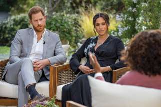 Prince Harry and wife Meghan Markle interviewed by Oprah Winfrey.