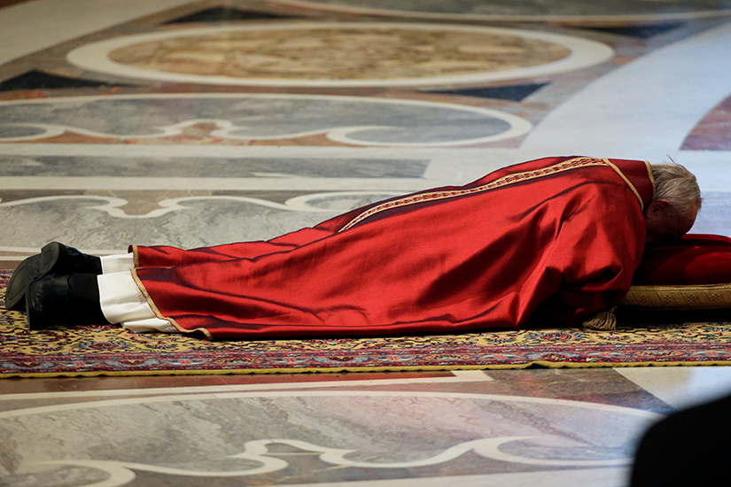 pope prostrate