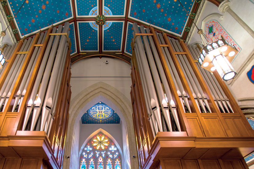 St. Michael’s Cathedral's new Casavant organ boasts 4,143 pipes. (Photo by Michael Swan)