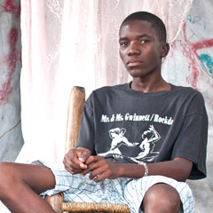 Haiti camp boy