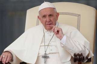  Pope Francis looks on during his general audience in St. Peter&#039;s Square at the Vatican Oct. 17.