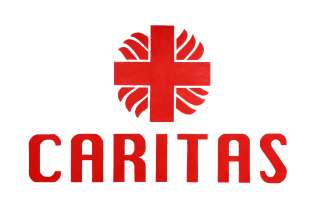 A Caritas logo is pictured in a 2019 photo.