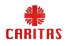 A Caritas logo is pictured in a 2019 photo.