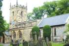 The graveyard at the Eyam Parish church is filled with victims of the plague.