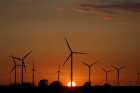 A sunset is seen through a wind farm in 2015 near Puck, Poland. Poland&#039;s Catholic bishops have urged nationwide prayers for rain, amid warnings huge areas of farmland could be ruined by drought during the COVID-19 pandemic.