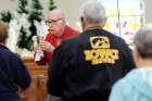 Dr. Leo Samson, 96, is seen serving Mass at Sacred Heart Church in Ida Grove, Iowa, May 5.