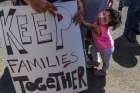  People protest June 17 in front of a Homeland Security facility in Elizabeth, N.J., to oppose a U.S. immigration policy of separating children from their families crossing the U.S.-Mexico border. Archbishop Bernardito Auza, the Vatican&#039;s permanent observer to the United Nations, praised the U.N. for emphasizing &quot;the right to family unity and to family life&quot; in its compact on safe, orderly migration.