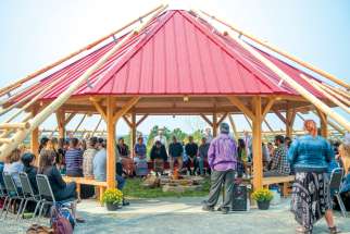 On Sept. 14, 2017, the official unveiling was held for the Indigenous Nishnaabe-gkendaaswin Teg arbour at the University of Sudbury. The name means “where Indigenous knowledge is.” According to the school, “the sacred space serves as a place to sit with ancestors, seek the wisdom of elders, receive teachings, explore one’s place within Creation and share in peace, understanding and thoughtful contemplation.”