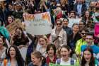 Students were in Nathan Phillips Square on Friday, May 24 to send a message to politicians and business leaders.