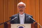 Cardinal Michael Czerny delivers the annual Chancellor’s Lecture Nov. 19 at Toronto’s Regis College.