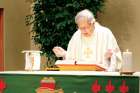 Fr. Frank Stempfle celebrates one of his last Masses at St. Patrick’s Church in Edmonton.