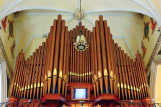 The pipe organ at St. Mary’s Cathedral in Kingston, Ont. 