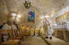 Bishop William Nolan of Galloway, Scotland, delivers the homily during Mass in St. Jerome&#039;s Cave in the Church of the Nativity in Bethlehem, West Bank. The Mass was part of this year&#039;s Jan. 12-17 Holy Land Coordination, which focused on the challenges and opportunities for Christians in Israel.