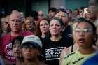 Mourners attend a vigil after a mass shooting in Dayton, Ohio, Aug. 4, 2019. Pope Francis joined other Catholic Church leaders expressing sorrow after back-to-back mass shootings in the United States left at least 31 dead and dozens injured in Texas and Ohio Aug. 3 and 4.