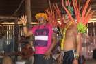 Two Yanomami men speak at a gathering of indigenous people from throughout the Amazon in Leticia, Colombia, Feb. 2, 2019. Rafael Noteno Capinoa, a Kichwa Indian, worries about what could happen to the forest around his village on Peru&#039;s Napo River if an oil company begins drilling in the area.