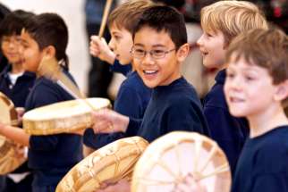 As part of introducing Indigenous culture and sports to its younger students, the Toronto Catholic District School Board has hosted the Northern Spirit Games since 2002. Brebeuf College School has been one of the schools hosting the Games where one of the activities is students learning to play traditional drums. 