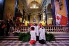 Members of the clergy celebrate Mass at the cathedral in Nice, France, on Oct. 10. An independent report on sexual abuse in the French Catholic Church estimates 330,000 children have been abused since the 1950s.