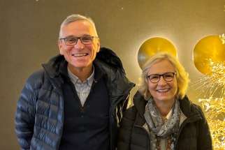 John and Cecilia Zucchi, pictured at the Hotel Giustiniano in Rome on Dec. 7, have been friends with Cardinal of Toronto Francis Leo since 1990. Cecilia taught Leo philosophy when he was a 19-year-old seminarian at the Grand Séminaire De Montréal.