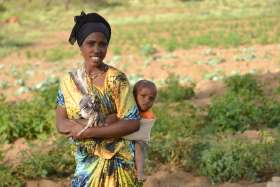 Anisa Gourate and her son, Muhammad, pose in 2015 on their farm near Jijiga, Ethiopia. With support from Development and Peace the Gourate family has a livelihood that will support their healthy young family. Aid from Canada’s government, however, comes with conditions, many that are based on progressive ideology of the current federal government.