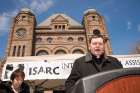 Bishop Wayne Kirkpatrick, as part of the Interfaith Social Assistance Reform Coalition, gathered in front of Queen&#039;s Park April 5 to pray for each of the 107 MPPs in hope of a budget that will help the poor.