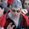 Ousted Paraguayan President Fernando Lugo, a former Catholic bishop, gestures while talking to journalists outside his home near Asuncion June 24. Paraguay&#039;s new president, Federico Franco, said he will ask his predecessor to help &quot;decompress&quot; regional t ensions over Lugo&#039;s speedy impeachment.