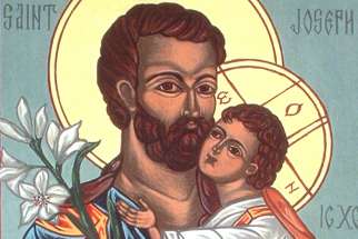 St. Joseph and the child Jesus. 